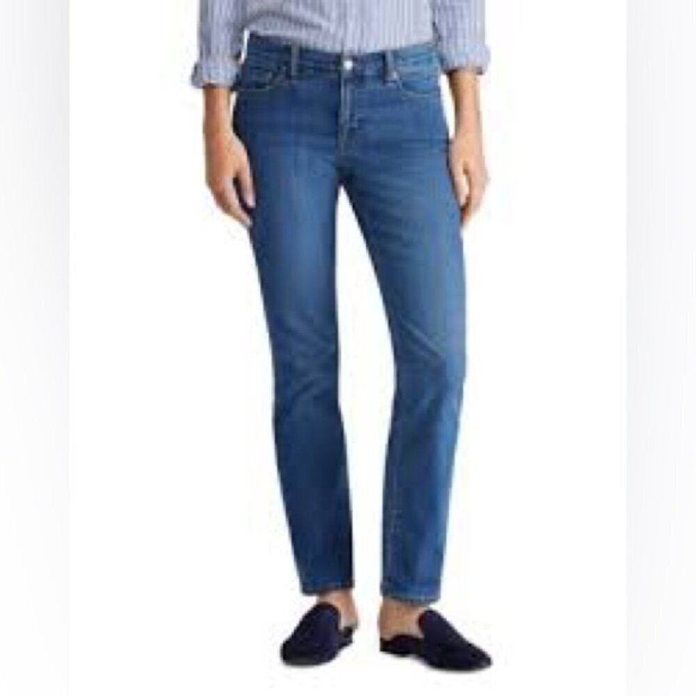 Ralph Lauren Modern Curvy Straight Leg Blue Denim Jeans Sz 6